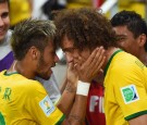 Brazil Teammates Neymar and David Luiz