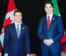 Enrique Pena Nieto and Justin Trudeau 