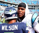 Carolina Panthers QB Cam Newton and Seattle Seahawks QB Russell Wilson