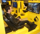 Justin Theroux Plays Call Of Duty: Black Ops 3 At Treyarch Studios In Santa Monica