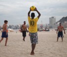 Brazilians play at the beach