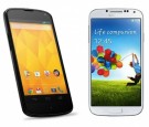 Google Nexus 4 (L) vs. Samsung Galaxy S4 Google Edition