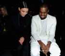 Kim Kardashian and Kanye West Givenchy - Front Row - PFW F/W 2013