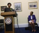 Mayor Of D.C. Muriel Bowser Holds News Conference With Rep. Eleanor Holmes Norton On Capitol Hill