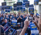 Airline Workers Protest Outside United Shareholders' Meeting