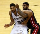 Tim Duncan and LeBron James 